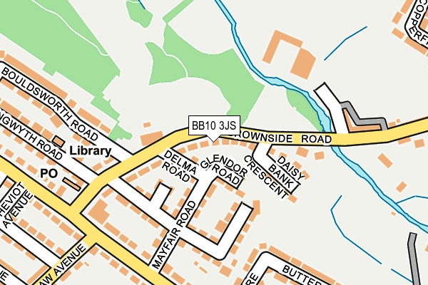 BB10 3JS map - OS OpenMap – Local (Ordnance Survey)
