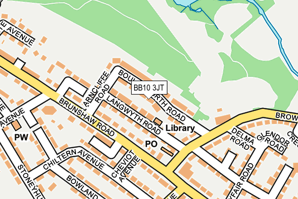 BB10 3JT map - OS OpenMap – Local (Ordnance Survey)