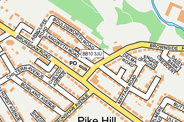 BB10 3JU map - OS OpenMap – Local (Ordnance Survey)