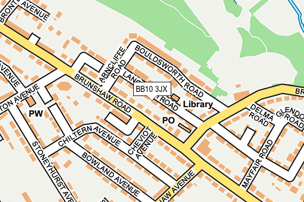 BB10 3JX map - OS OpenMap – Local (Ordnance Survey)