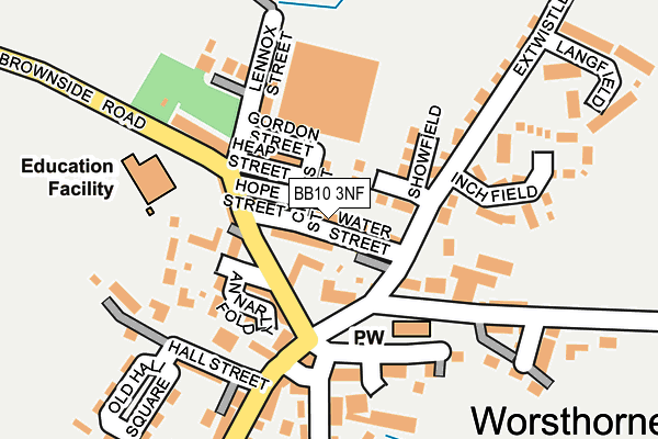 Map of WORSTHORNE MINI SKIPS LIMITED at local scale