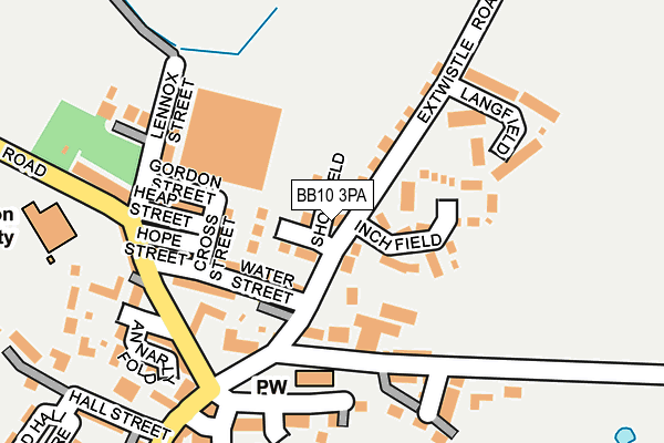 BB10 3PA map - OS OpenMap – Local (Ordnance Survey)