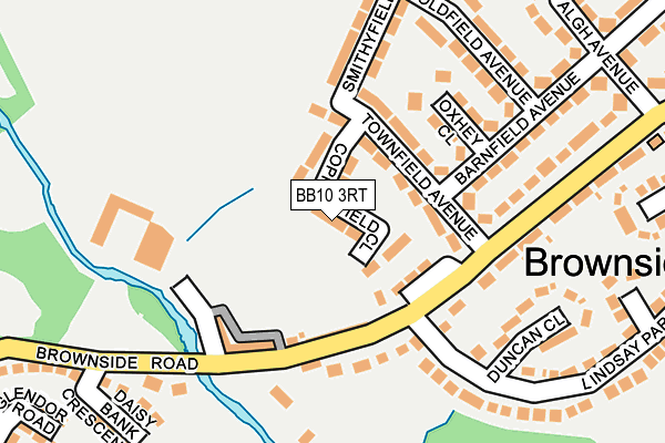 BB10 3RT map - OS OpenMap – Local (Ordnance Survey)