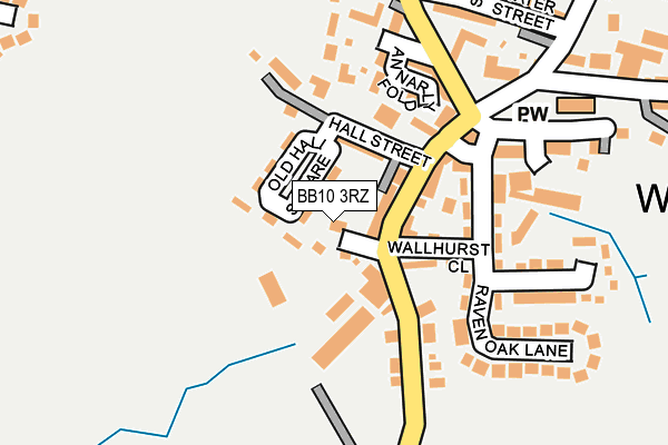 BB10 3RZ map - OS OpenMap – Local (Ordnance Survey)