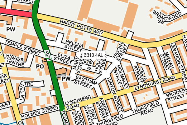 BB10 4AL map - OS OpenMap – Local (Ordnance Survey)
