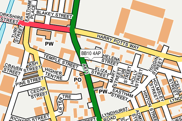 BB10 4AP map - OS OpenMap – Local (Ordnance Survey)