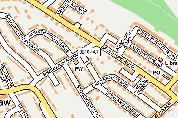 BB10 4AR map - OS OpenMap – Local (Ordnance Survey)