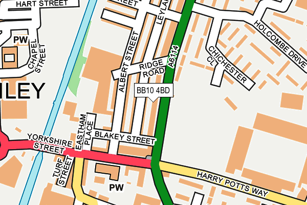 BB10 4BD map - OS OpenMap – Local (Ordnance Survey)