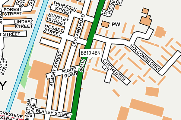 BB10 4BN map - OS OpenMap – Local (Ordnance Survey)