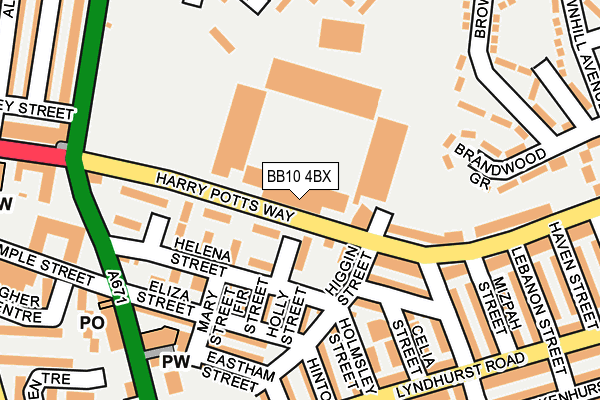 BB10 4BX map - OS OpenMap – Local (Ordnance Survey)