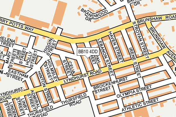 BB10 4DD map - OS OpenMap – Local (Ordnance Survey)