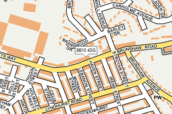 BB10 4DG map - OS OpenMap – Local (Ordnance Survey)