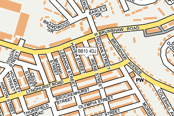 BB10 4DJ map - OS OpenMap – Local (Ordnance Survey)