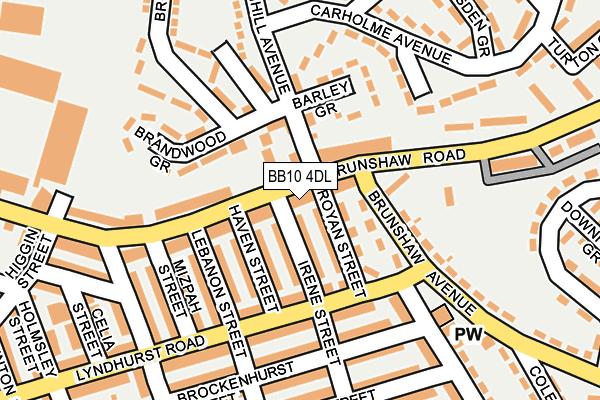 BB10 4DL map - OS OpenMap – Local (Ordnance Survey)