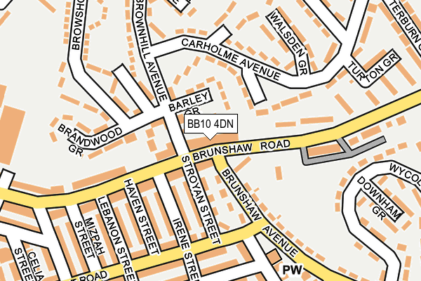 BB10 4DN map - OS OpenMap – Local (Ordnance Survey)
