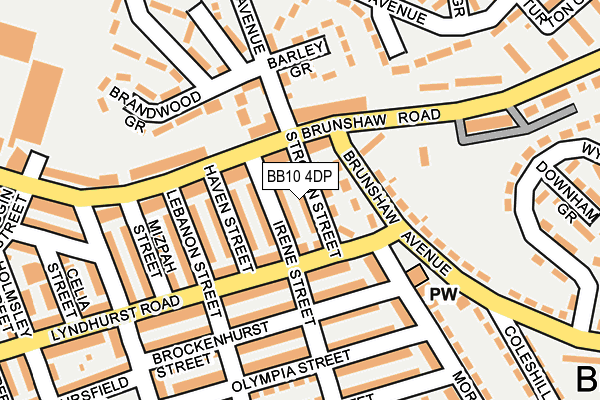 BB10 4DP map - OS OpenMap – Local (Ordnance Survey)