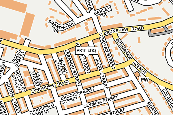 BB10 4DQ map - OS OpenMap – Local (Ordnance Survey)