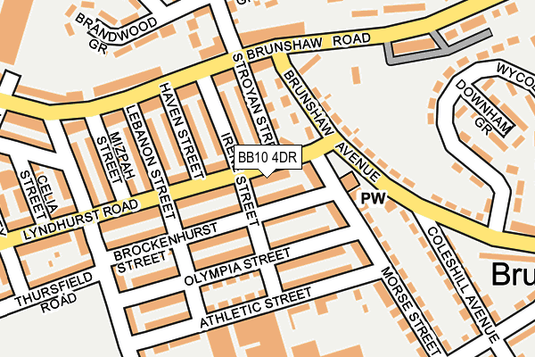 BB10 4DR map - OS OpenMap – Local (Ordnance Survey)