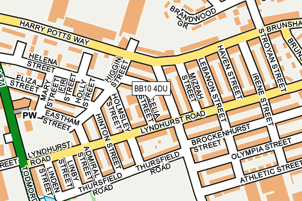 BB10 4DU map - OS OpenMap – Local (Ordnance Survey)