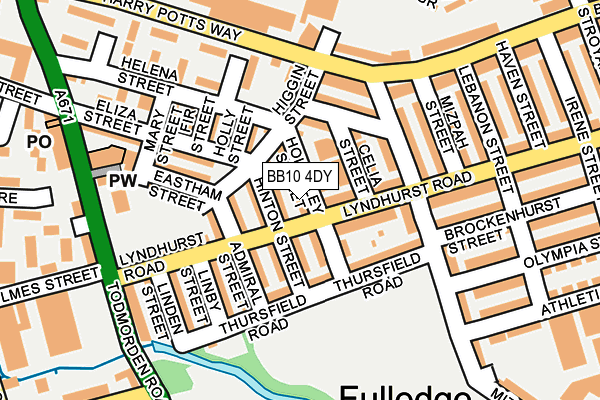 BB10 4DY map - OS OpenMap – Local (Ordnance Survey)