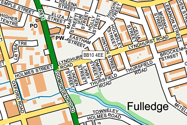 BB10 4EE map - OS OpenMap – Local (Ordnance Survey)