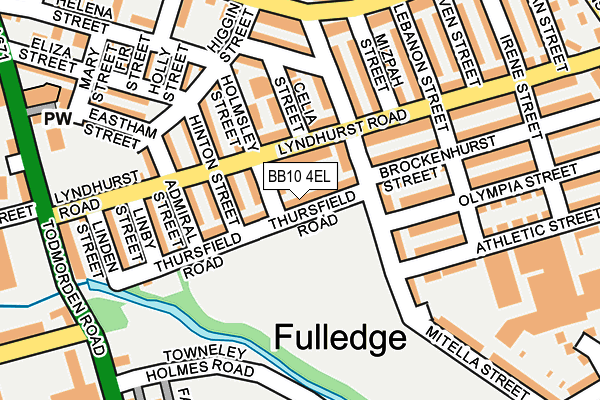 BB10 4EL map - OS OpenMap – Local (Ordnance Survey)