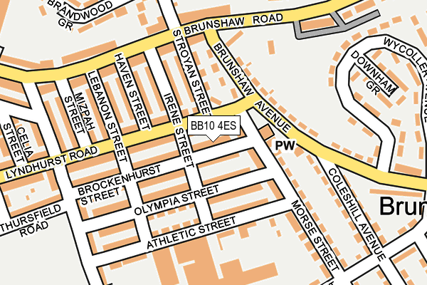 BB10 4ES map - OS OpenMap – Local (Ordnance Survey)
