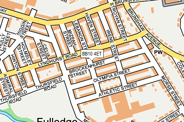 BB10 4ET map - OS OpenMap – Local (Ordnance Survey)