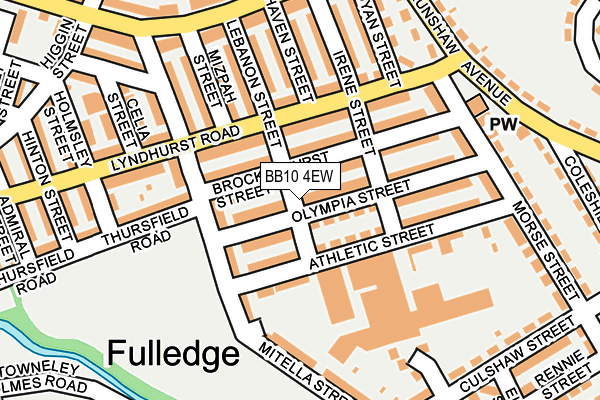 BB10 4EW map - OS OpenMap – Local (Ordnance Survey)