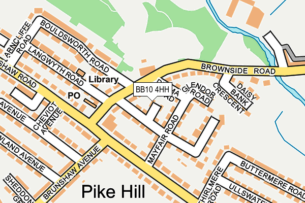 BB10 4HH map - OS OpenMap – Local (Ordnance Survey)