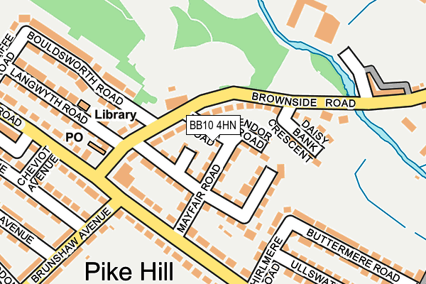 BB10 4HN map - OS OpenMap – Local (Ordnance Survey)