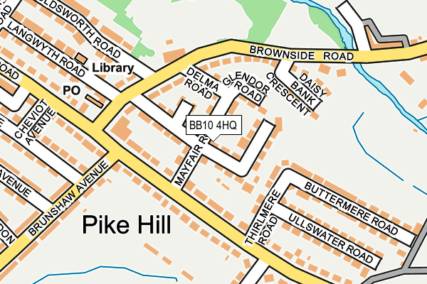 BB10 4HQ map - OS OpenMap – Local (Ordnance Survey)