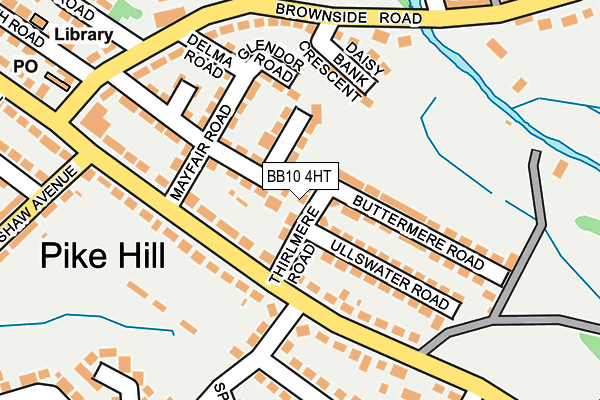 BB10 4HT map - OS OpenMap – Local (Ordnance Survey)