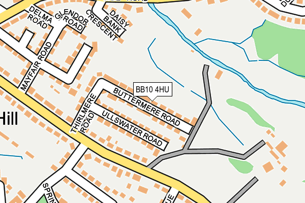 BB10 4HU map - OS OpenMap – Local (Ordnance Survey)