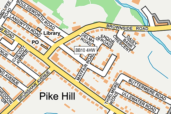 BB10 4HW map - OS OpenMap – Local (Ordnance Survey)