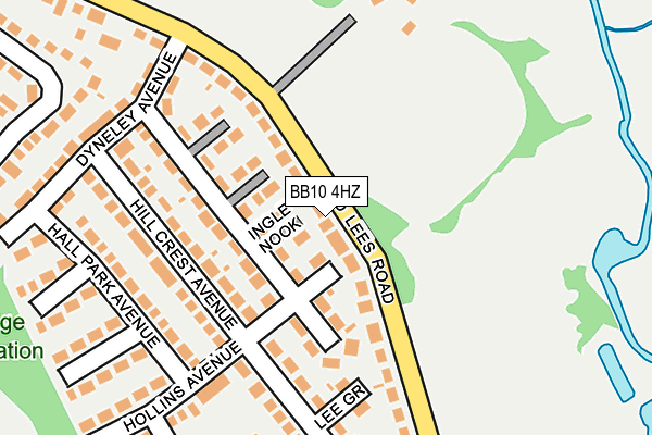 BB10 4HZ map - OS OpenMap – Local (Ordnance Survey)
