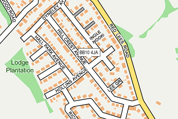 BB10 4JA map - OS OpenMap – Local (Ordnance Survey)