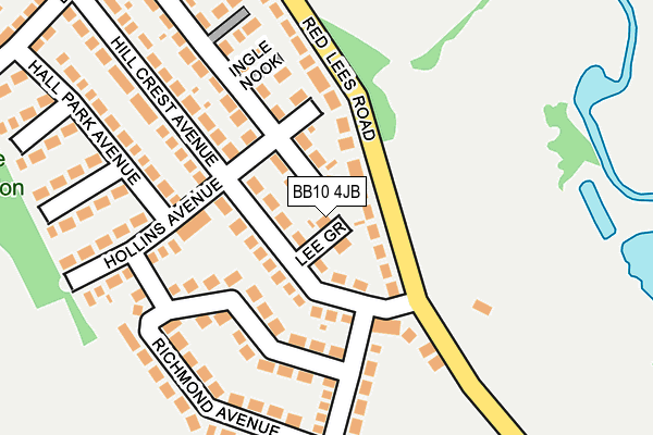 BB10 4JB map - OS OpenMap – Local (Ordnance Survey)
