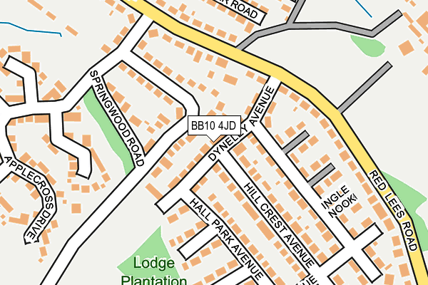 BB10 4JD map - OS OpenMap – Local (Ordnance Survey)