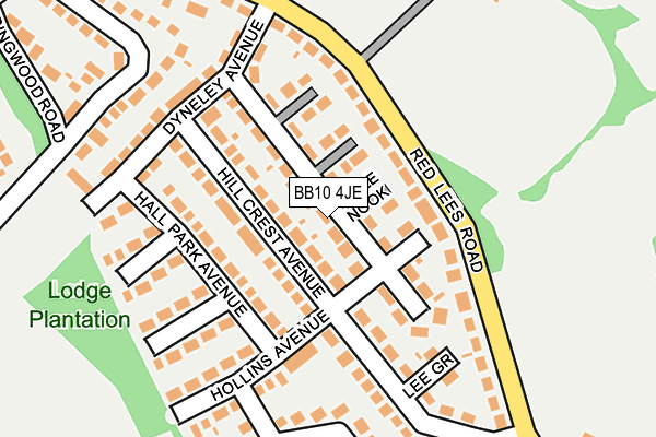 BB10 4JE map - OS OpenMap – Local (Ordnance Survey)
