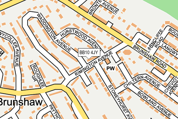 BB10 4JY map - OS OpenMap – Local (Ordnance Survey)