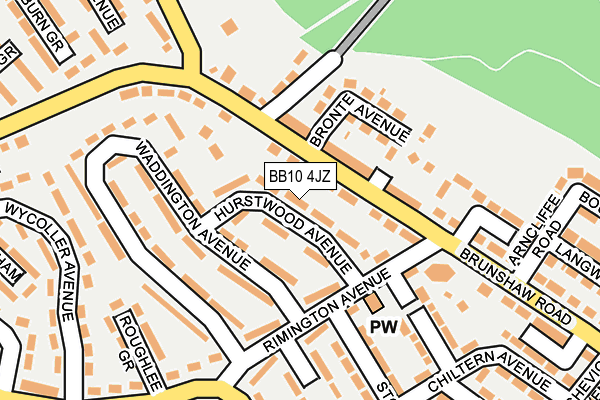 BB10 4JZ map - OS OpenMap – Local (Ordnance Survey)