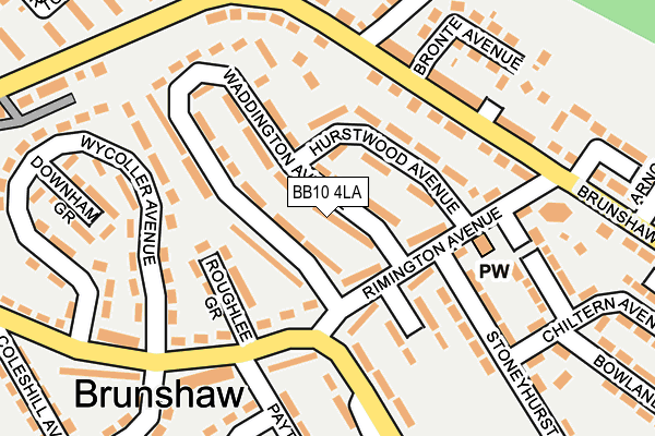 BB10 4LA map - OS OpenMap – Local (Ordnance Survey)