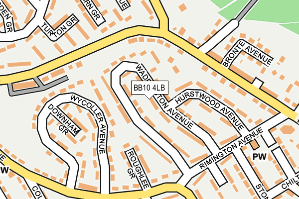 BB10 4LB map - OS OpenMap – Local (Ordnance Survey)