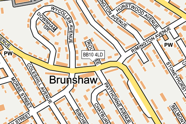 BB10 4LD map - OS OpenMap – Local (Ordnance Survey)