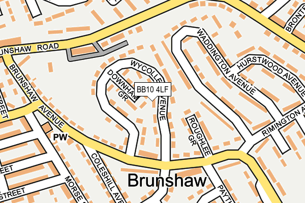 BB10 4LF map - OS OpenMap – Local (Ordnance Survey)