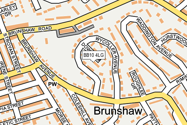 BB10 4LG map - OS OpenMap – Local (Ordnance Survey)