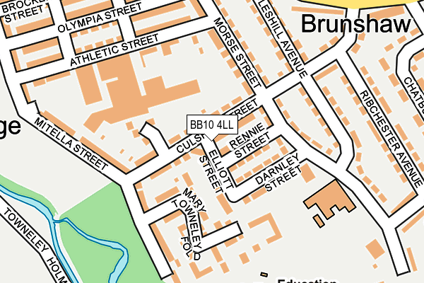 BB10 4LL map - OS OpenMap – Local (Ordnance Survey)