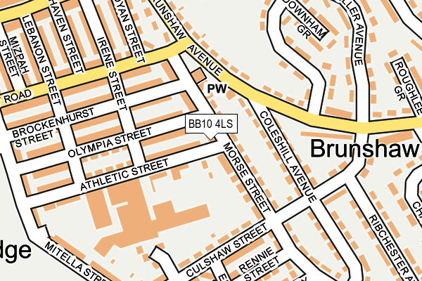 BB10 4LS map - OS OpenMap – Local (Ordnance Survey)