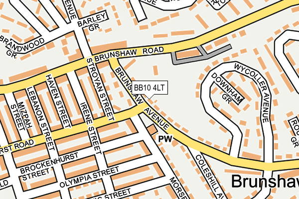 BB10 4LT map - OS OpenMap – Local (Ordnance Survey)